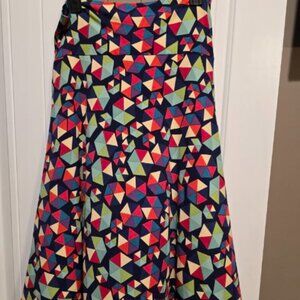 LuLaRoe Knee Length Skirt Size Large Multi Color